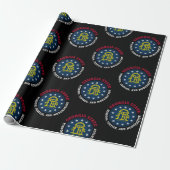 FLAGGE DES STAATES GEORGIA PEACH GESCHENKPAPIER (Ungerollt)