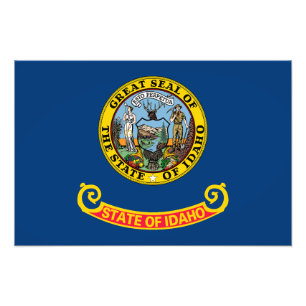 Flagge des Staates Idaho Fotodruck