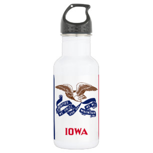 Flagge des Staates Iowa Edelstahlflasche