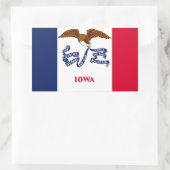 Flagge des Staates Iowa Rechteckiger Aufkleber (Tasche)