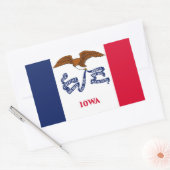 Flagge des Staates Iowa Rechteckiger Aufkleber (Umschlag)