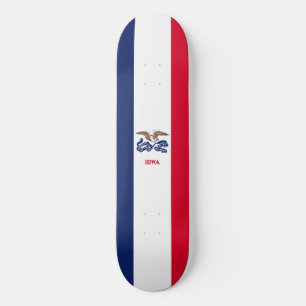 Flagge des Staates Iowa Skateboard