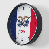 Flagge des Staates Iowa Uhr (Winkel)