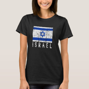 Flagge des Staates Israel Distressed Patriotische T-Shirt