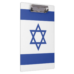 Flagge des Staates Israel, Stern Davids Judentum j Klemmbrett