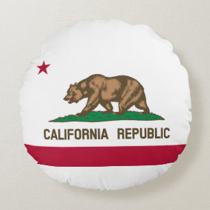 Flagge des Staates Kalifornien Republik Rundes Kissen