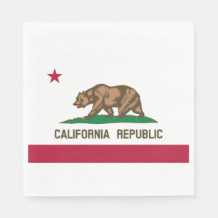Flagge des Staates Kalifornien Republik Serviette