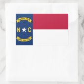 Flagge des Staates North Carolina Rechteckiger Aufkleber (Tasche)