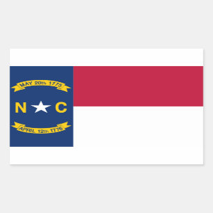 Flagge des Staates North Carolina Rechteckiger Aufkleber