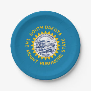 Flagge des Staates South Dakota Pappteller