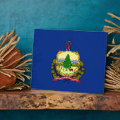 Flagge des Staates Vermont Fotoplatte (Seite)