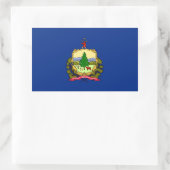 Flagge des Staates Vermont Rechteckiger Aufkleber (Tasche)