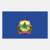 Flagge des Staates Vermont Rechteckiger Aufkleber (Vorderseite)