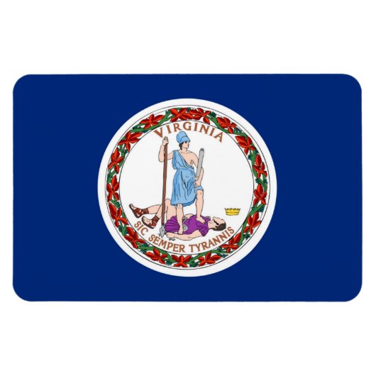 Flagge des Staates Virginia Magnet (Horizontal)