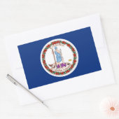Flagge des Staates Virginia Rechteckiger Aufkleber (Umschlag)