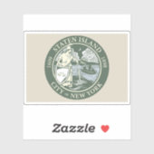 Flagge des Stadtbezirks von Staten Island Aufkleber (Blatt)