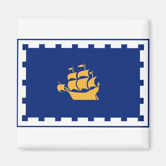 Flagge des Stadtmagazins von Quebec Magnet (Vorne)