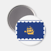 Flagge des Stadtmagazins von Quebec Magnet (Vorderseite/Rückseite)