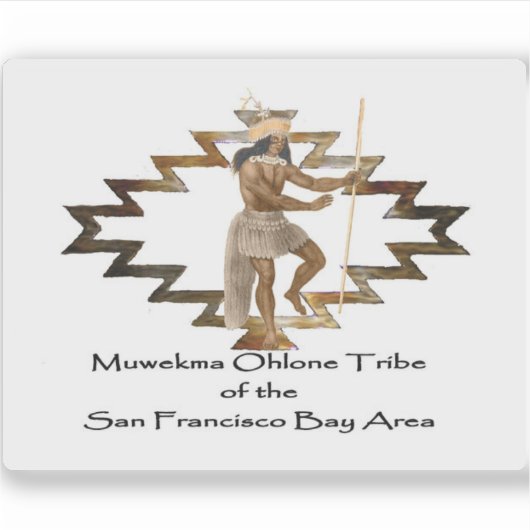 Flagge des Stamms Muwekma Ohlone, USA Aufkleber (Vorderseite)