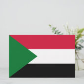 Flagge des Sudan Briefpapier (Stehend Vorderseite)