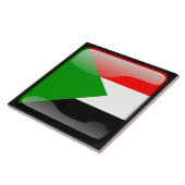 Flagge des Sudan Fliese (Seite)