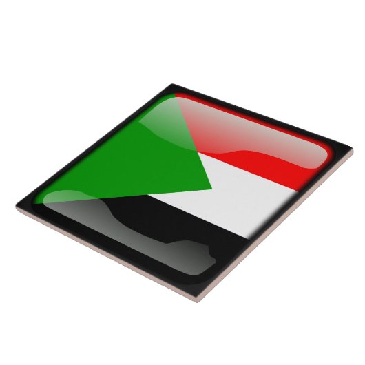 Flagge des Sudan Fliese (Seite)