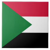 Flagge des Sudan Fliese (Vorderseite)