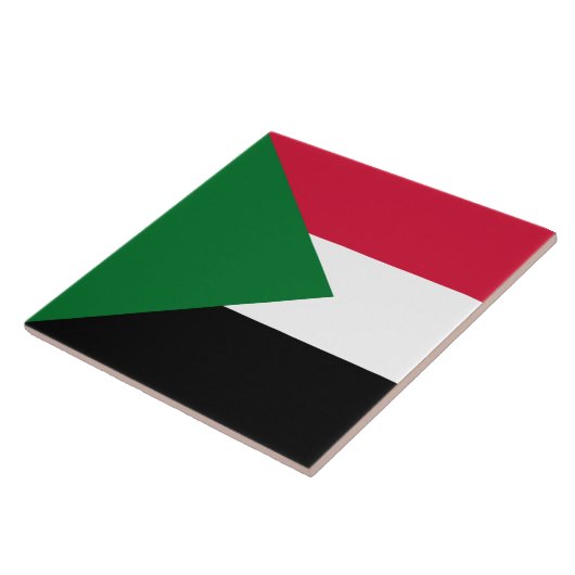 Flagge des Sudan Fliese (Seite)
