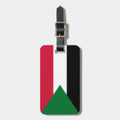 Flagge des Sudan Gepäckanhänger (Vorderseite vertikal)