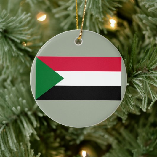 Flagge des Sudan Keramik Ornament (Baum)