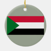 Flagge des Sudan Keramik Ornament (Hinten)