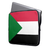 Flagge des Sudan Laptopschutzhülle (Vorderseite Links)