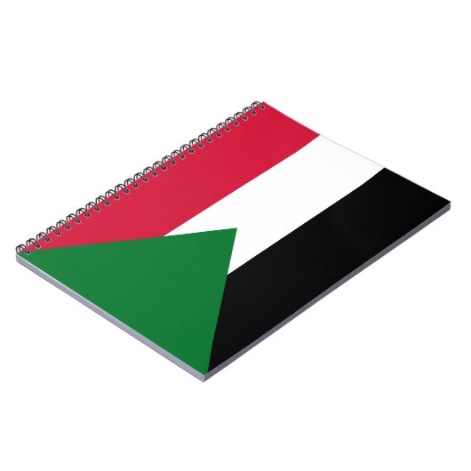 Flagge des Sudan Notizblock (Linke Seite)