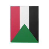 Flagge des Sudan Notizblock (Rotiert)
