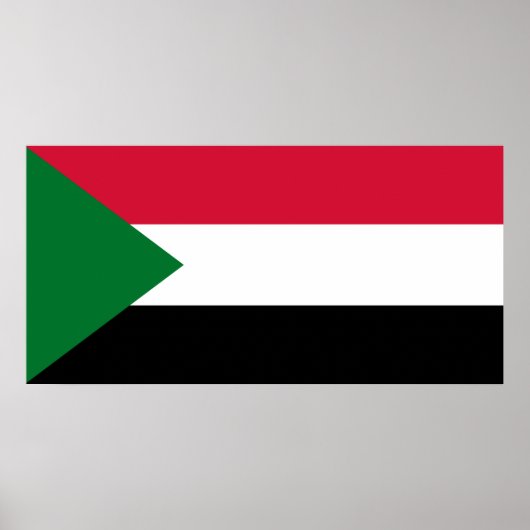 Flagge des Sudan Poster (Vorne)