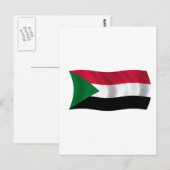 Flagge des Sudan Postkarte (Vorne/Hinten)