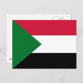 Flagge des Sudan Postkarte (Vorne/Hinten)