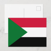 Flagge des Sudan Postkarte (Vorne/Hinten)