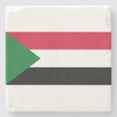 Flagge des Sudan Steinuntersetzer (Vorderseite)