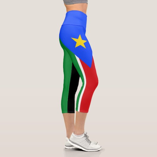 Flagge des Südsudan Capri Leggings (Rechts)