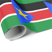 Flagge des Südsudan Geschenkpapier (Rolleneckpunkt)