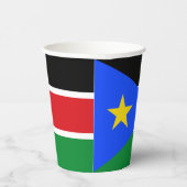 Flagge des Südsudan Pappbecher (Rechts)