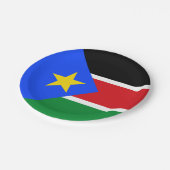 Flagge des Südsudan Pappteller (Schrägansicht)