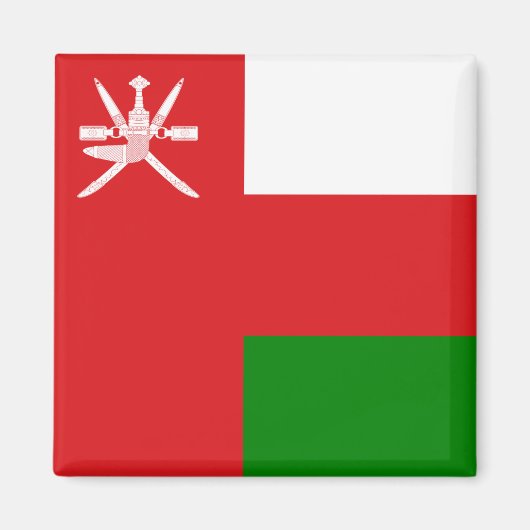 Flagge des Sultanats Oman Magnet (Vorne)