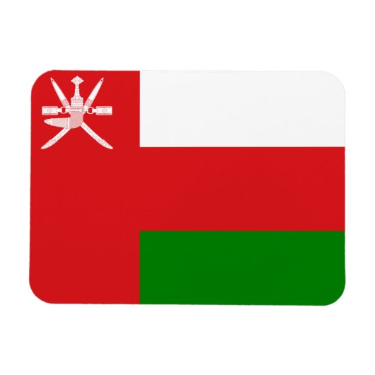 Flagge des Sultanats Oman Magnet (Horizontal)
