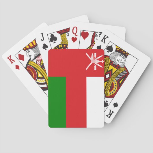 Flagge des Sultanats Oman Spielkarten (Rückseite)
