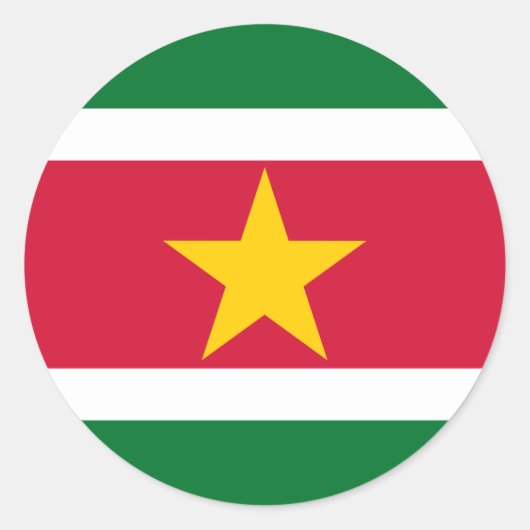 Flagge des Suriname-Aufklebers Runder Aufkleber (Vorderseite)