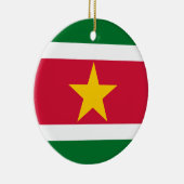Flagge des Suriname-Ornaments Keramik Ornament (Rechts)