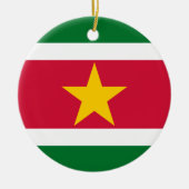 Flagge des Suriname-Ornaments Keramik Ornament (Vorne)