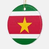 Flagge des Suriname-Ornaments Keramik Ornament (Links)